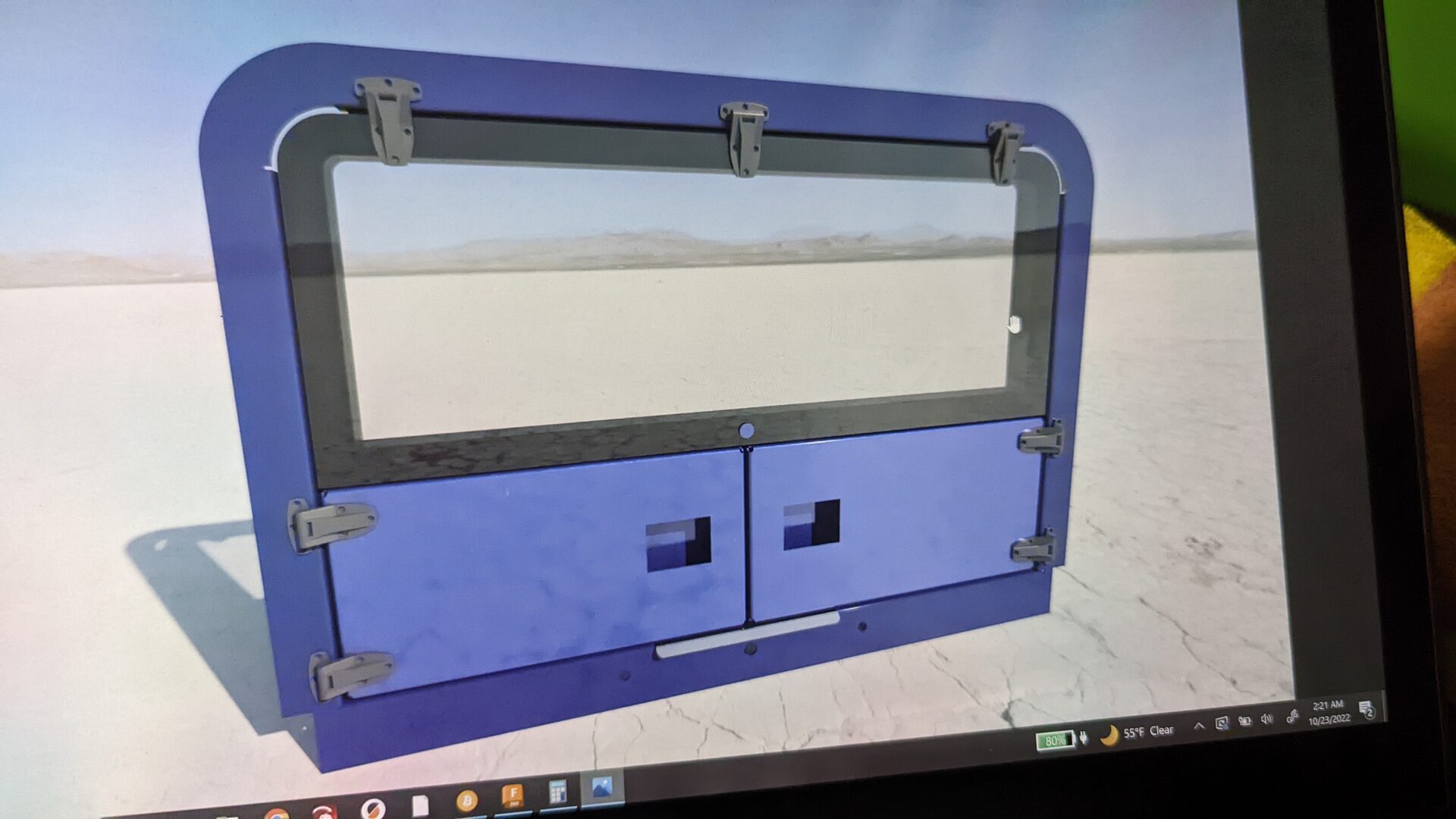 Fusion 360 CAD design of custom rear hatch